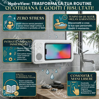 Supporto Doccia con Speaker Bluetooth - HydroView™